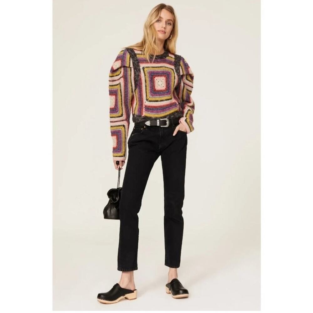 Sea New York Bette Crochet Knit Sweater